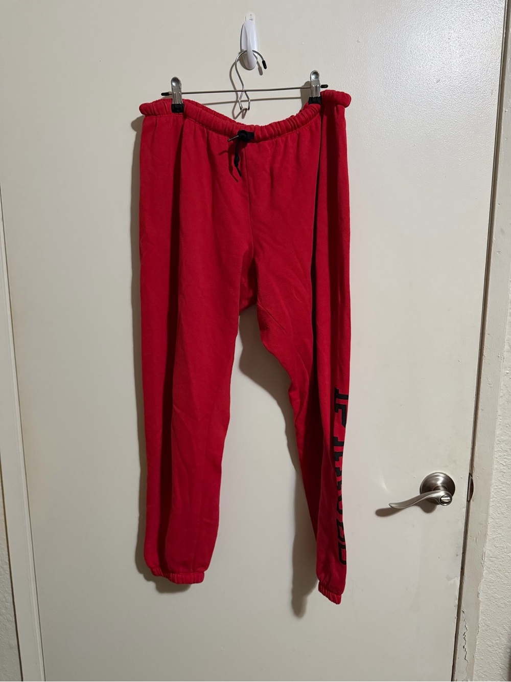 PINK Victoria's Secret Red Kids Joggers with Side Logo